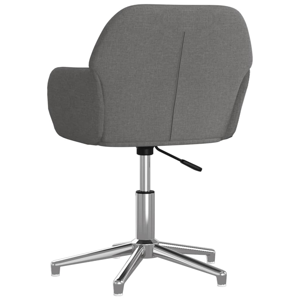 Swivel Office Chair Light Grey Fabric