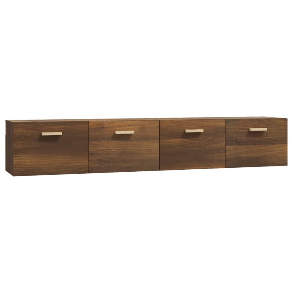 Wall Cabinets 2 pcs Brown Oak 100x36.5x35 cm Engineered Wood