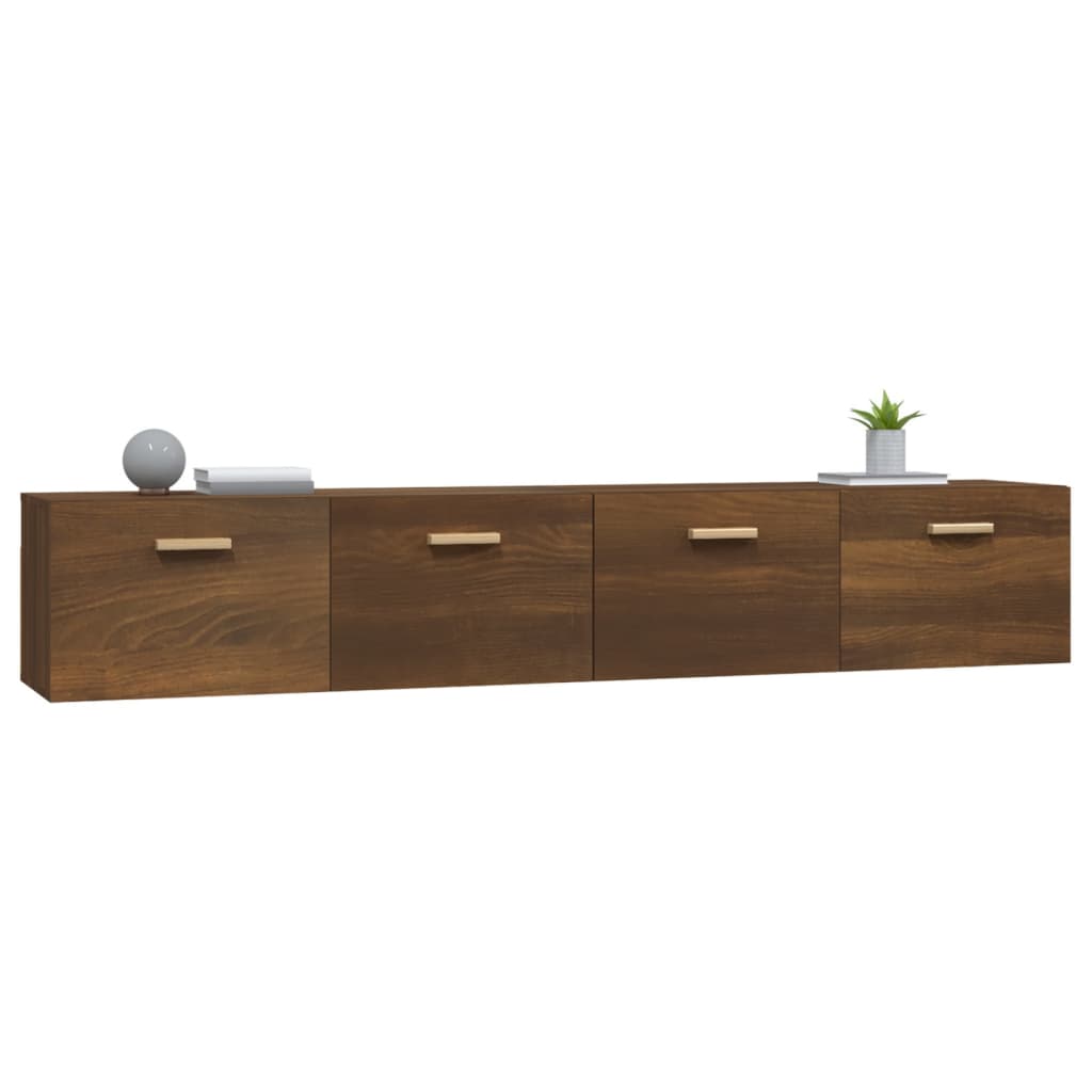 Wall Cabinets 2 pcs Brown Oak 100x36.5x35 cm Engineered Wood