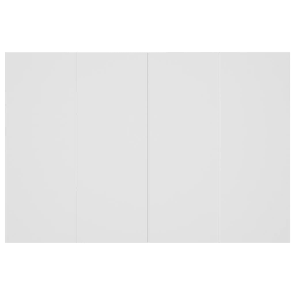 Bed Headboard with Cabinets White Engineered Wood