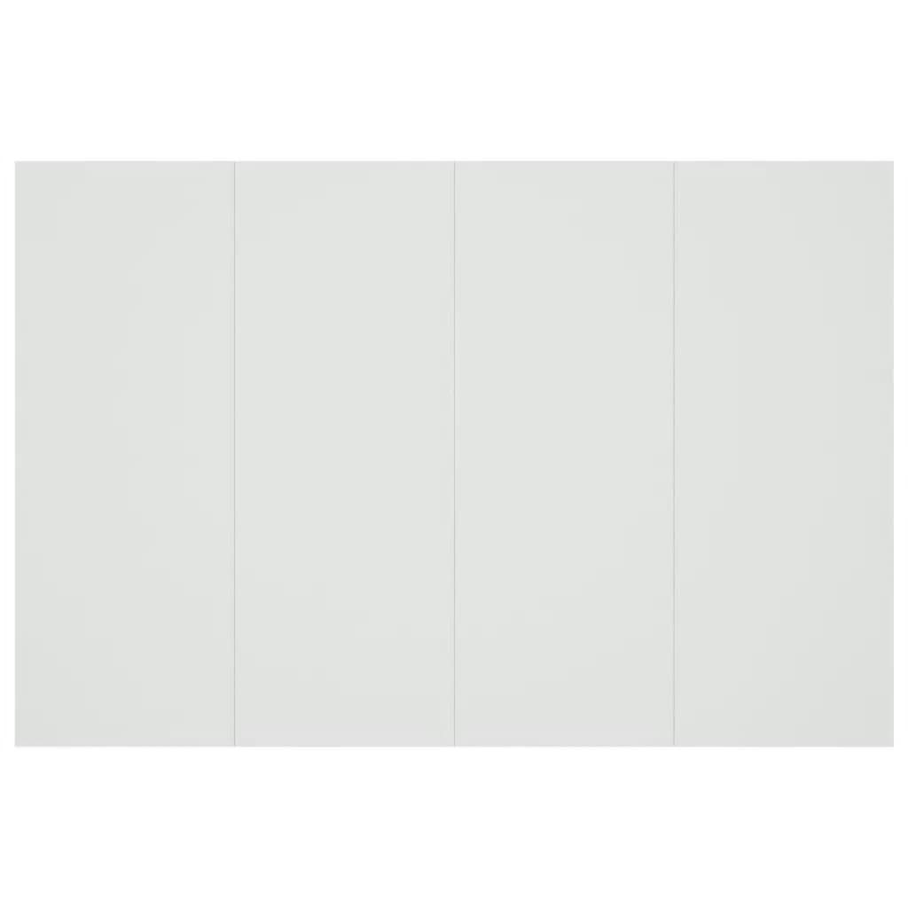 Bed Headboard with Cabinets White Engineered Wood