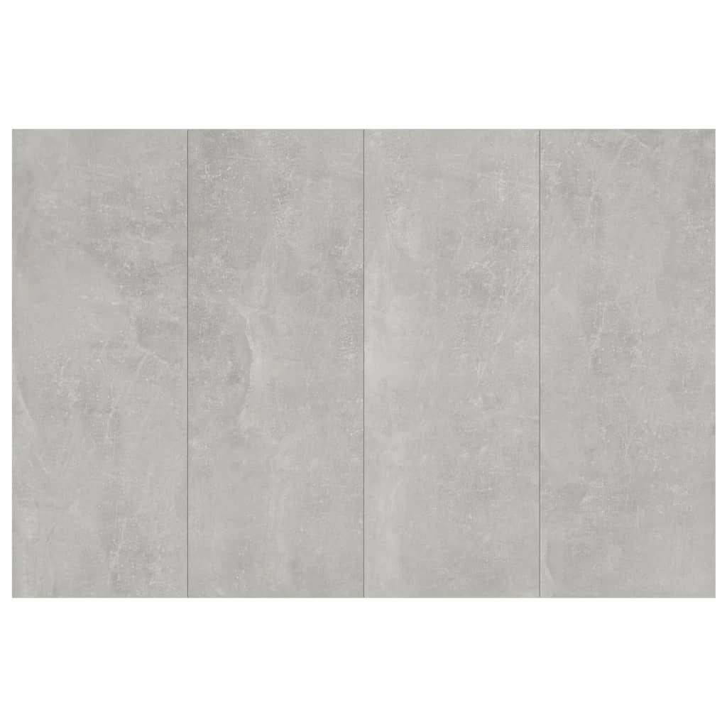 Bed Headboard with Cabinets Concrete Grey Engineered Wood