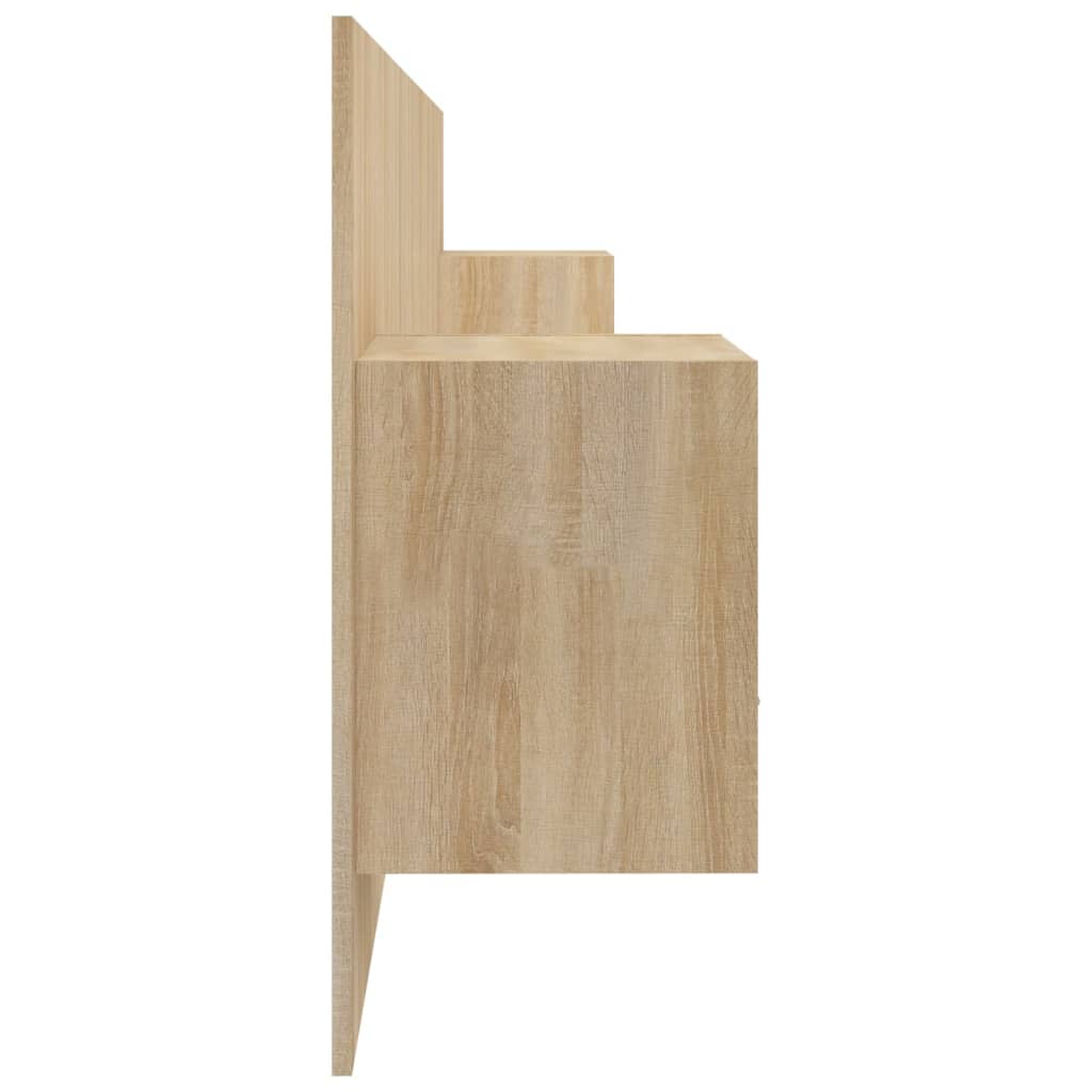 Bed Headboard with Cabinets Sonoma Oak Engineered Wood