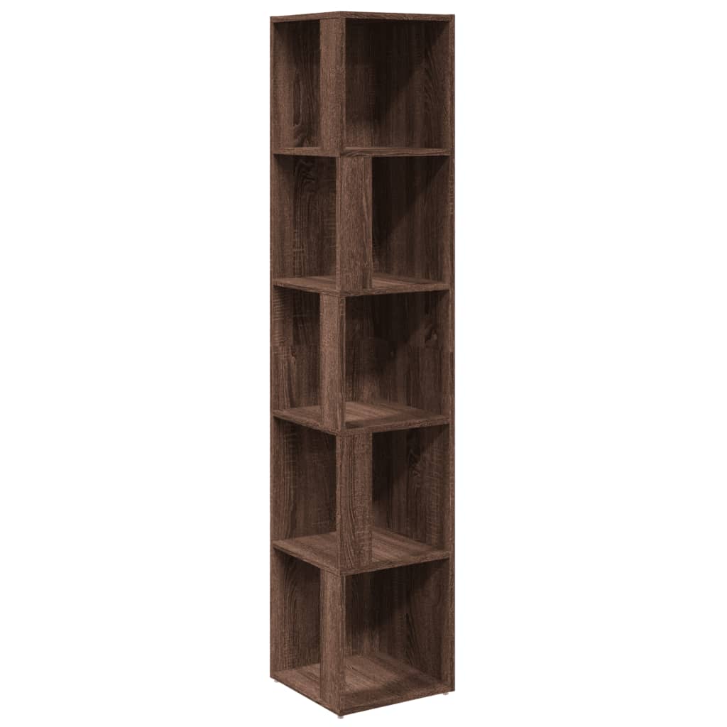 Corner Cabinet Brown Oak 33x33x164.5 cm Engineered Wood