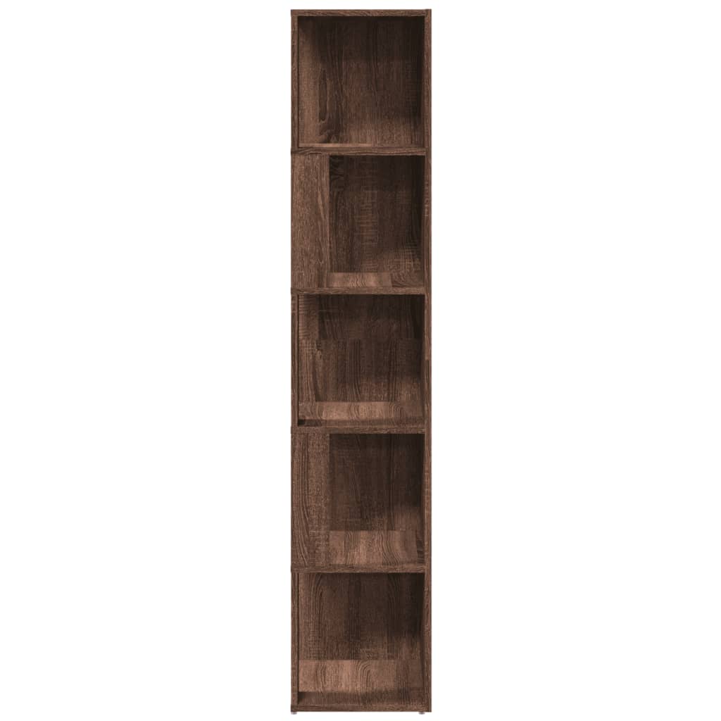 Corner Cabinet Brown Oak 33x33x164.5 cm Engineered Wood