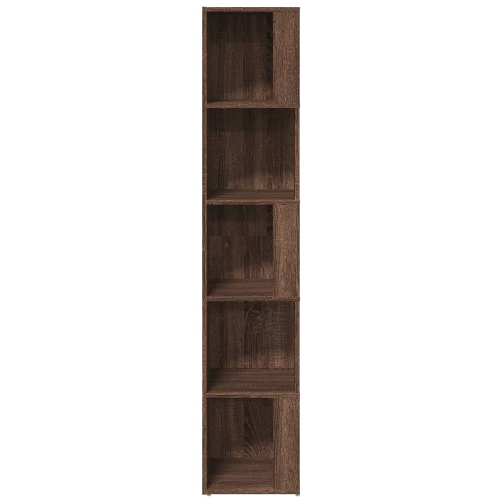 Corner Cabinet Brown Oak 33x33x164.5 cm Engineered Wood