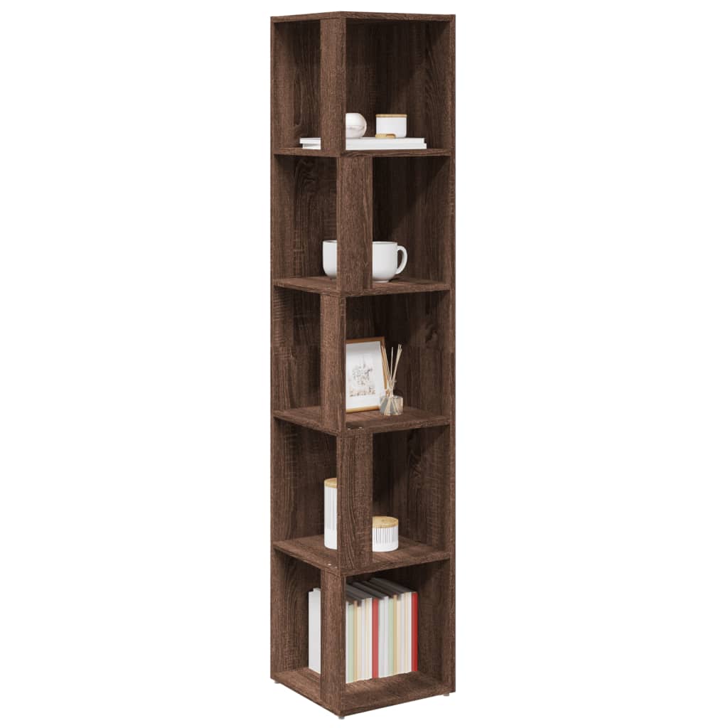 Corner Cabinet Brown Oak 33x33x164.5 cm Engineered Wood