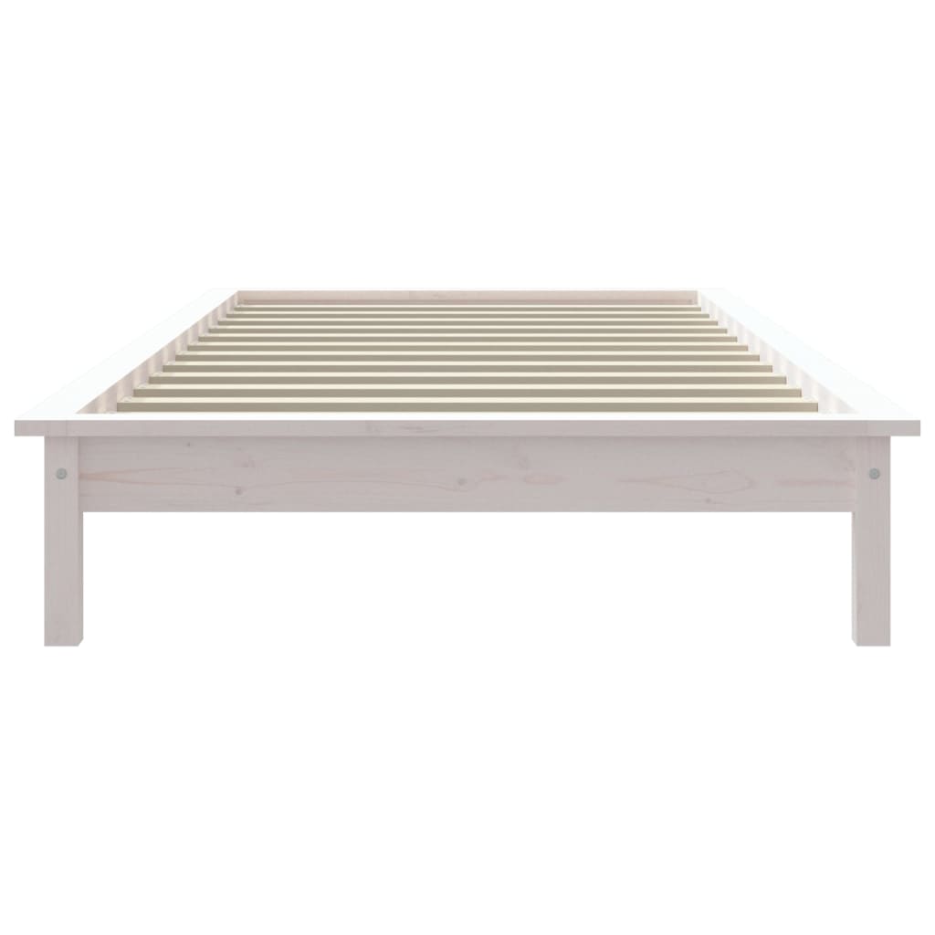 820527 vidaXL Bed Frame without Mattress White 90x200 cm Solid Wood