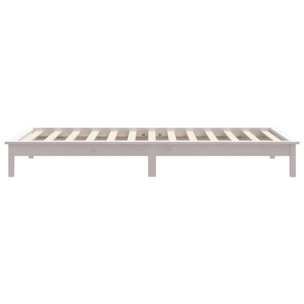 820527 vidaXL Bed Frame without Mattress White 90x200 cm Solid Wood