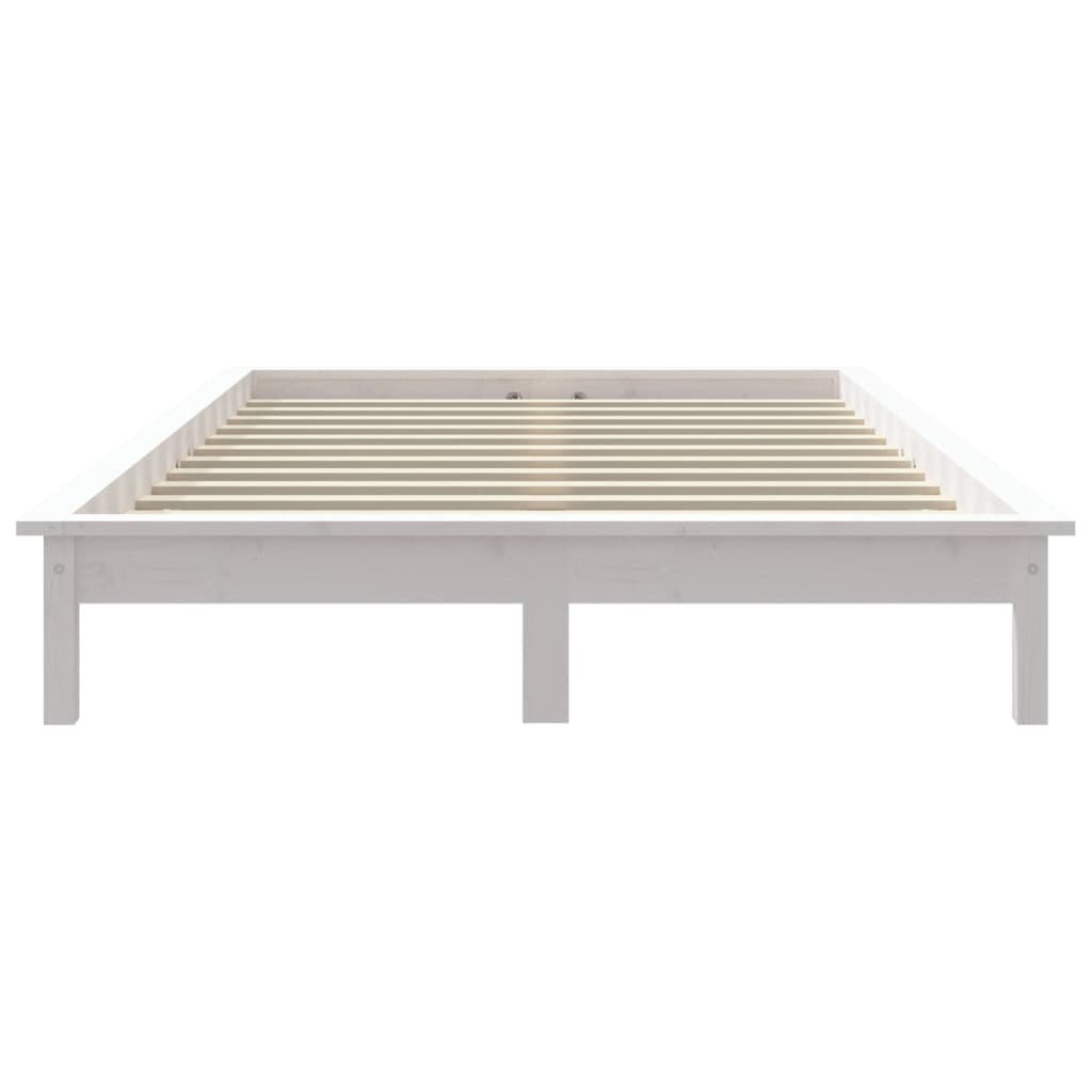 Bed Frame without Mattress White Small Double Solid Wood