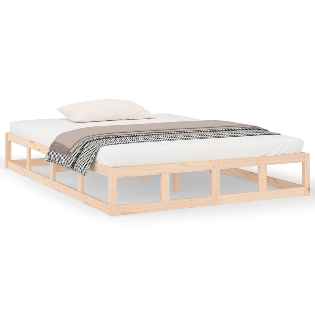 Bed Frame without Mattress 150x200 cm King Size King Size Solid Wood