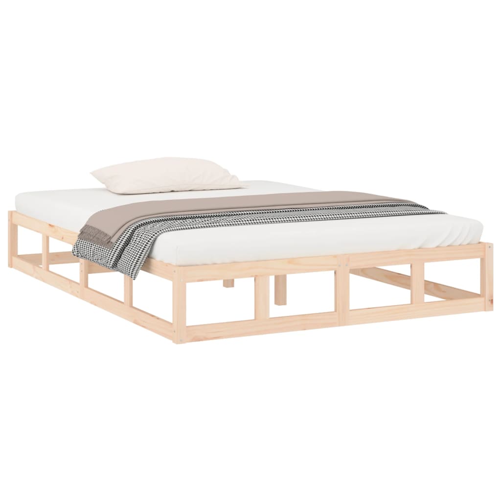 Bed Frame without Mattress 150x200 cm King Size King Size Solid Wood