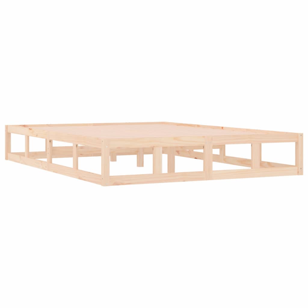 Bed Frame without Mattress 150x200 cm King Size King Size Solid Wood