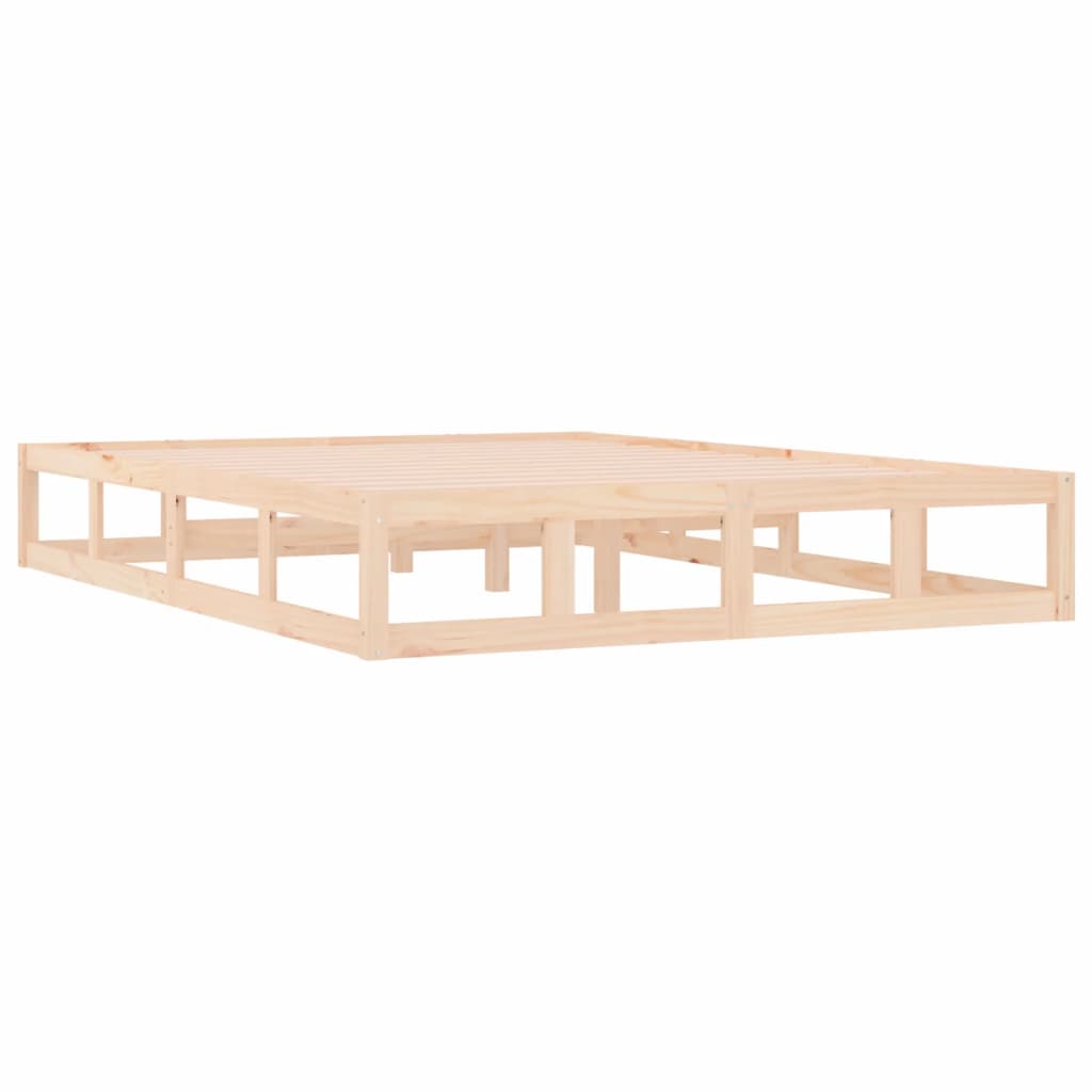 Bed Frame without Mattress 135x190 cm Double Double Solid Wood
