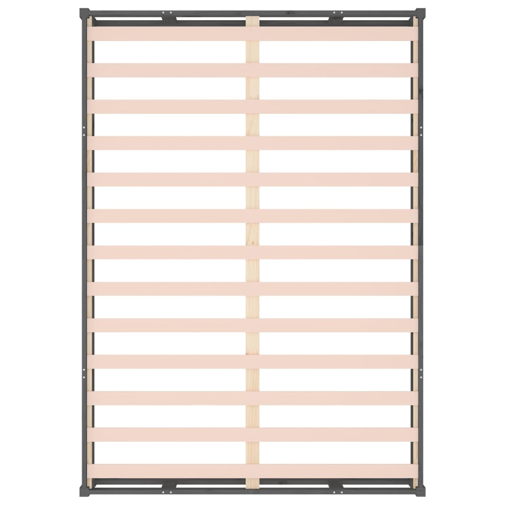 Bed Frame without Mattress Grey 135x190 cm Double Double Solid Wood