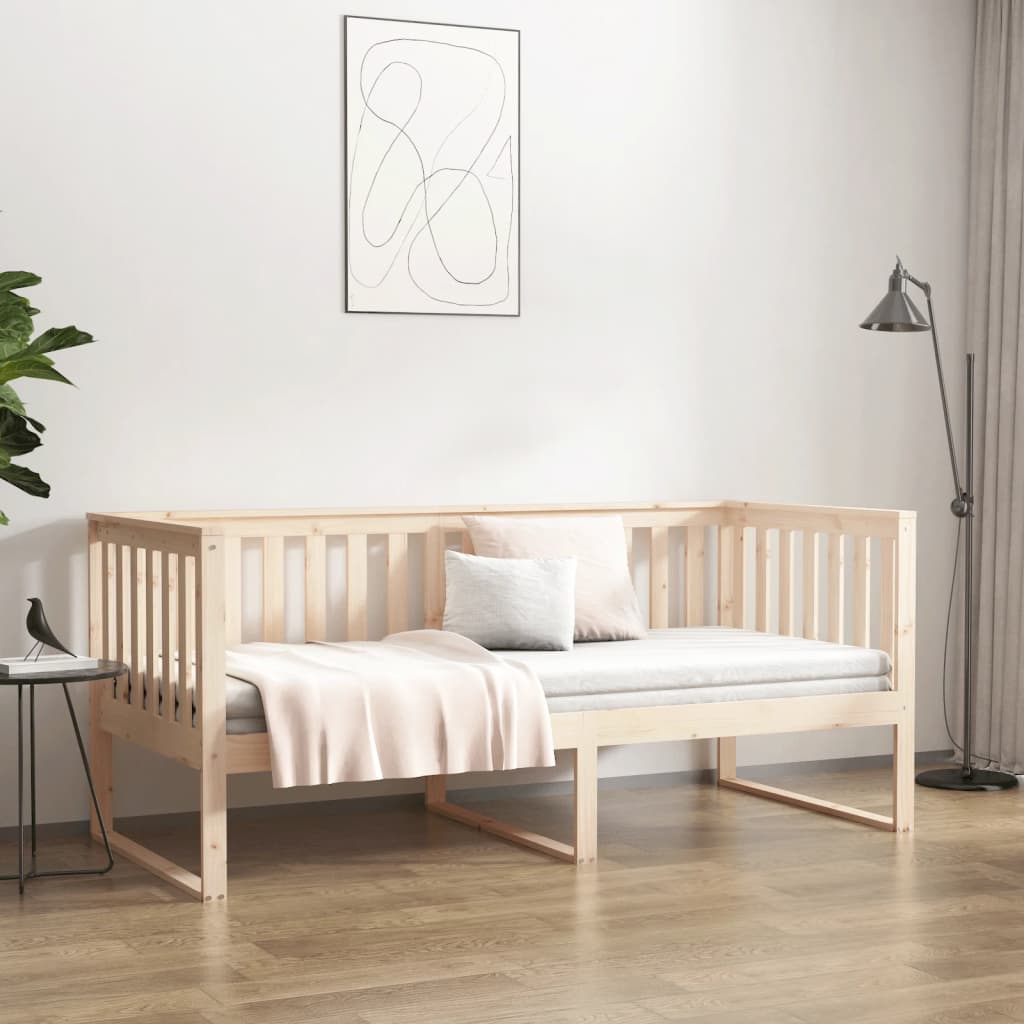 Day Bed without Mattress 90x190 cm Single Solid Wood Pine