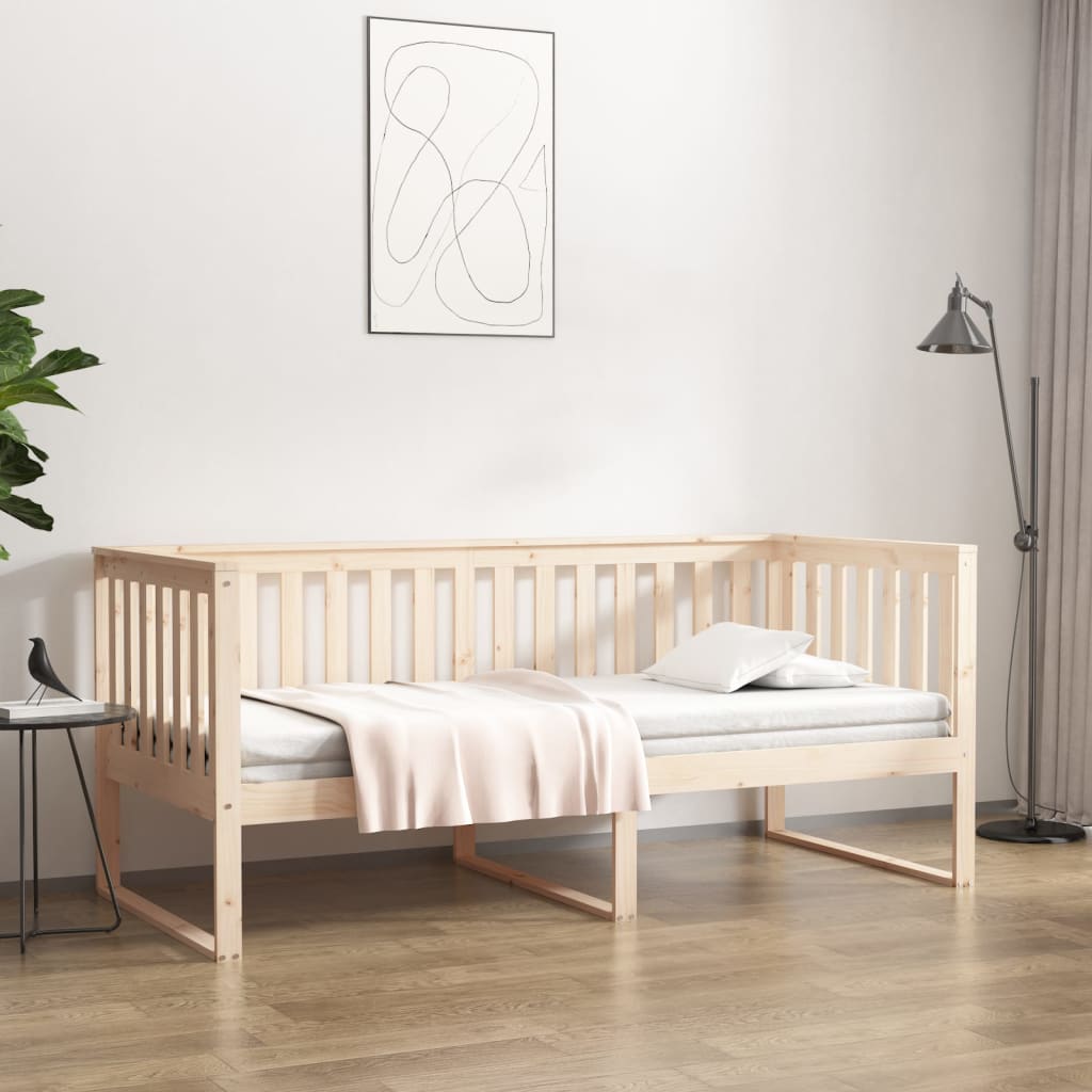 Day Bed without Mattress 90x190 cm Single Solid Wood Pine
