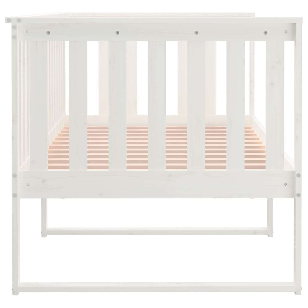 Day Bed without Mattress White 100x200 cm Solid Wood Pine