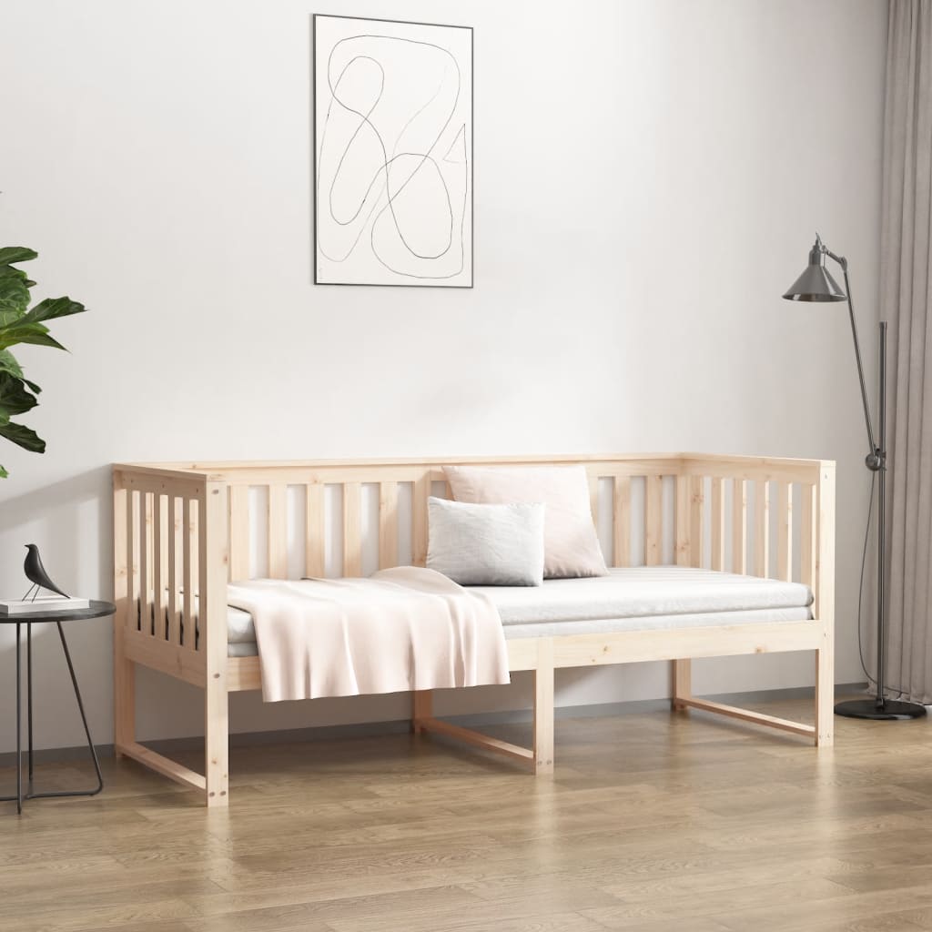 Day Bed without Mattress 75x190 cm Small Single Solid Wood Pine