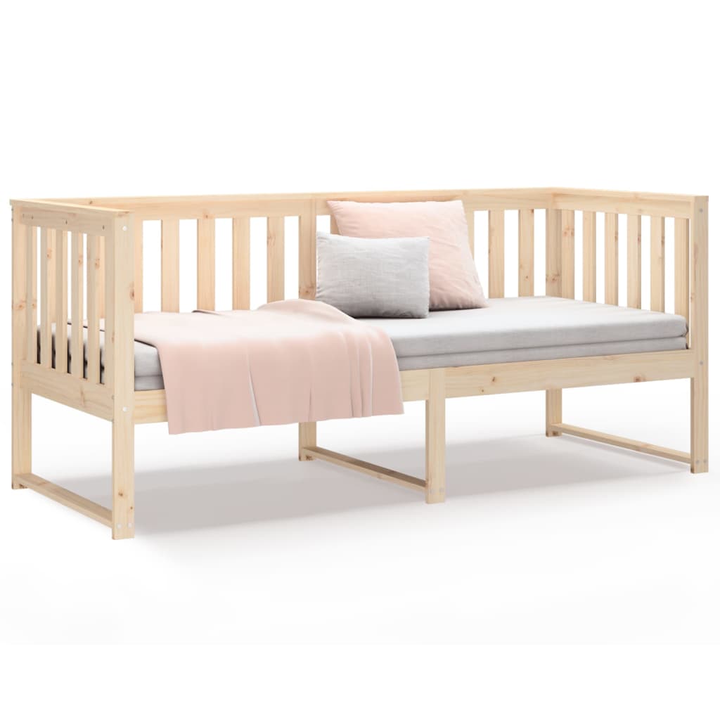Day Bed without Mattress 75x190 cm Small Single Solid Wood Pine
