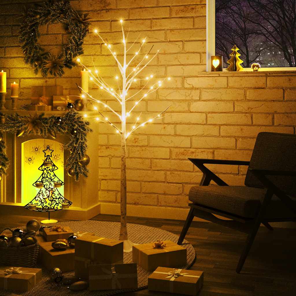 LED White Birch Tree Warm White 72 LEDs 150 cm