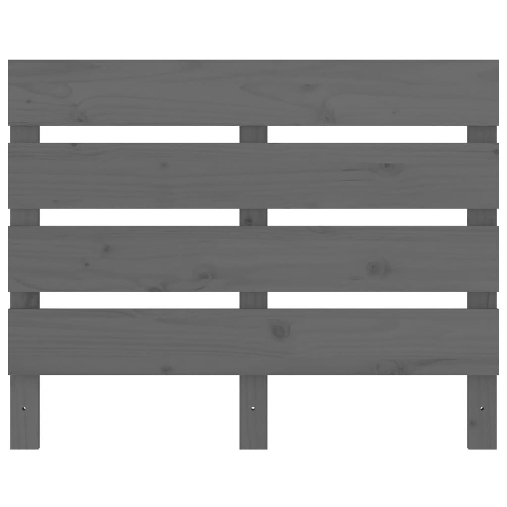 Headboard Grey 100x3x80 cm Solid Wood Pine