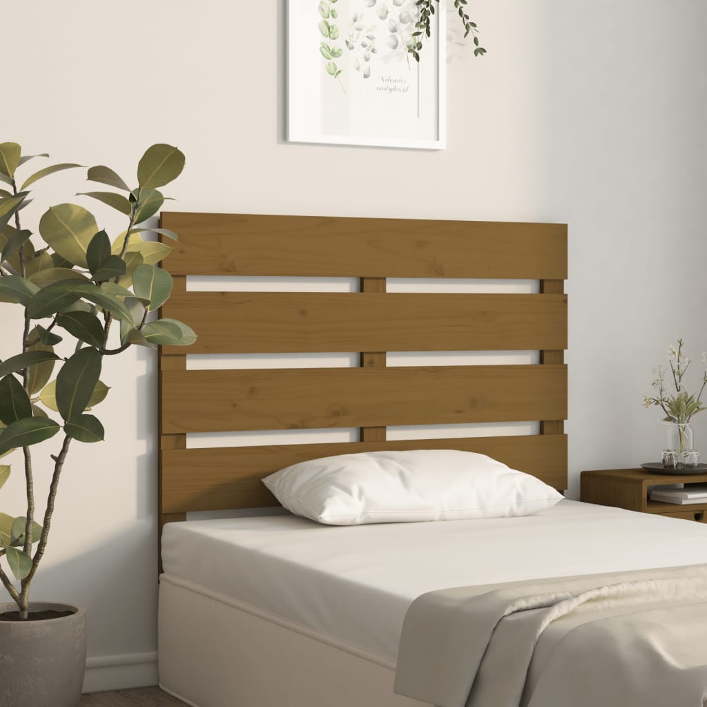 Headboard Honey Brown 100x3x80 cm Solid Wood Pine