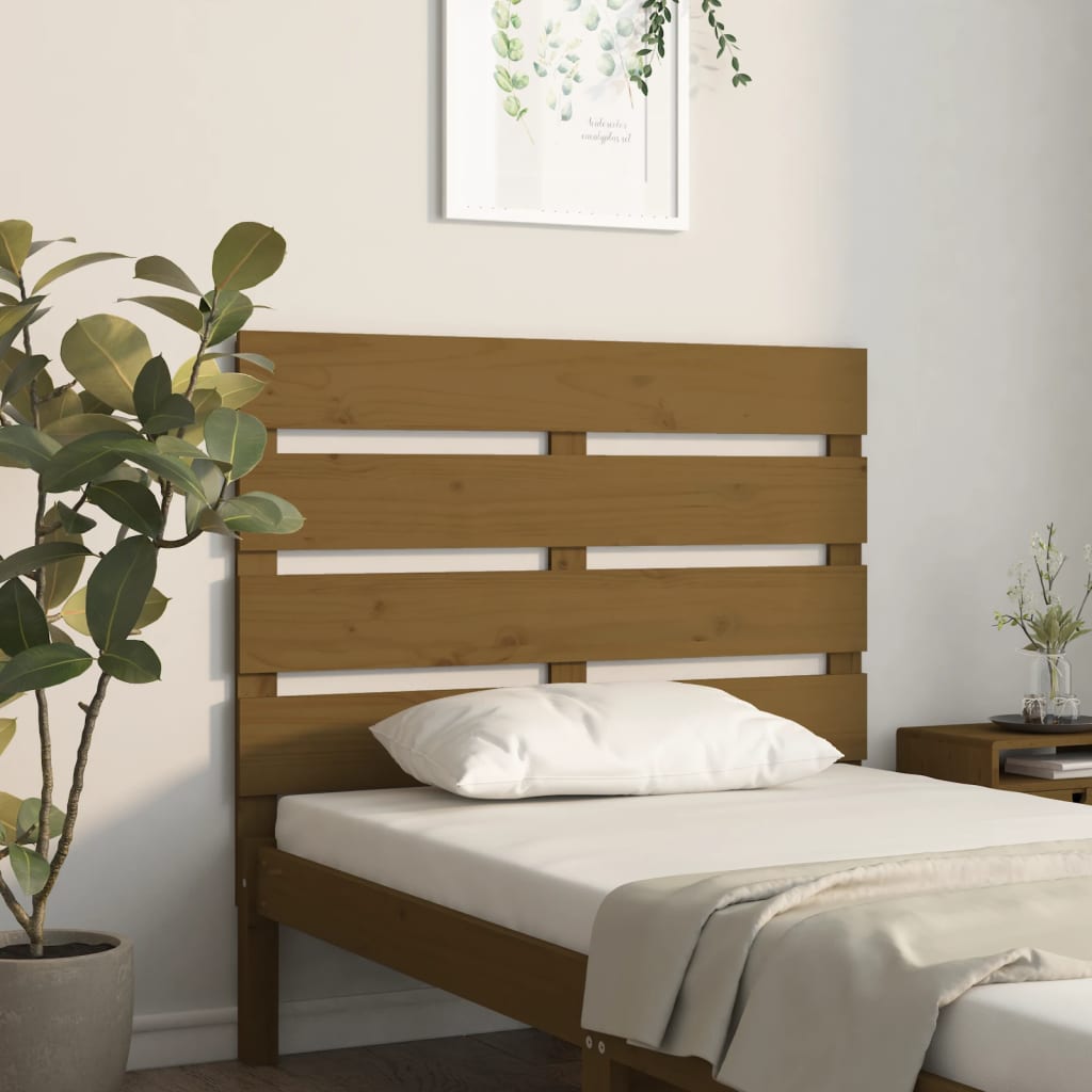 Headboard Honey Brown 75x3x80 cm Solid Wood Pine