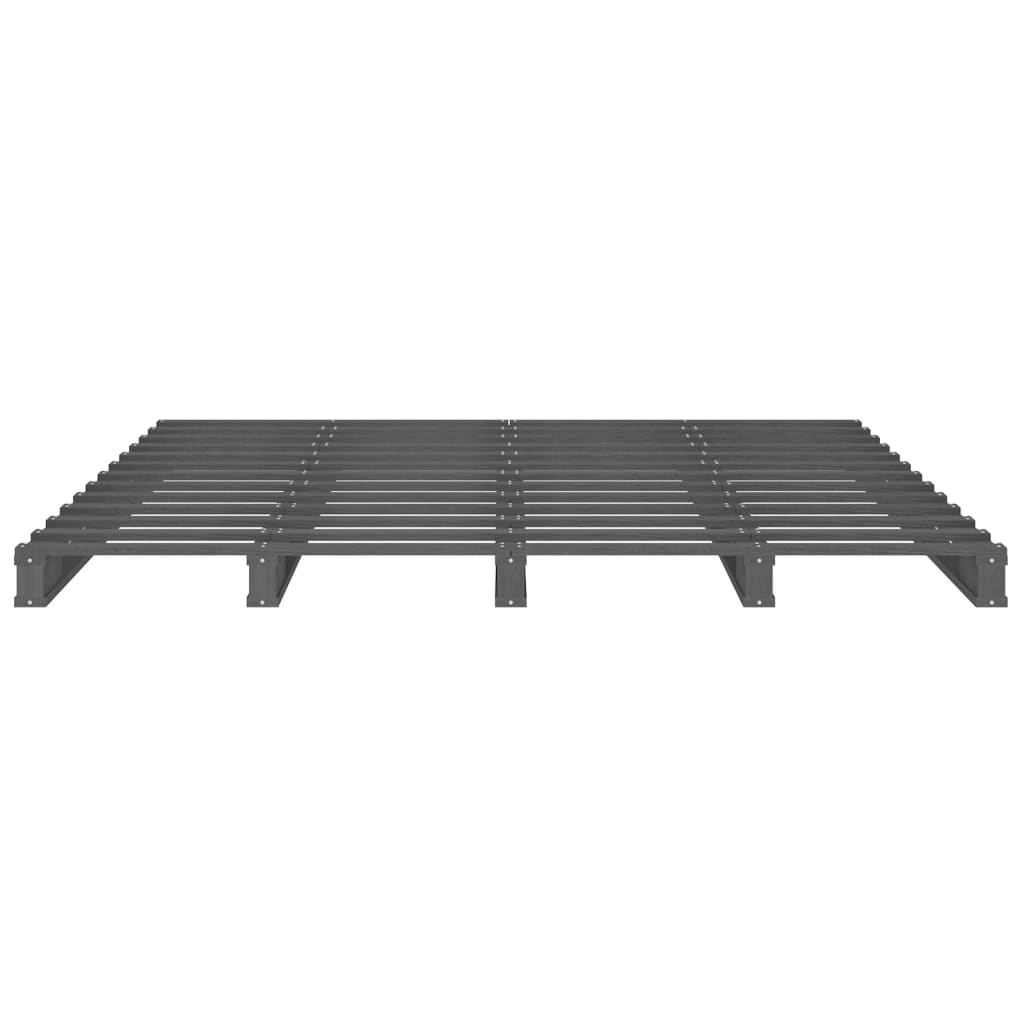 Pallet Bed without Mattress Grey 120x200 cm Solid Wood