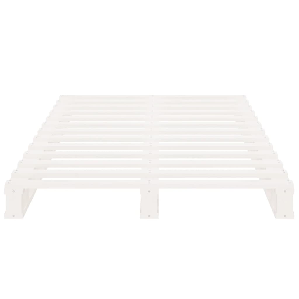 Pallet Bed without Mattress White Small Single Solid Wood