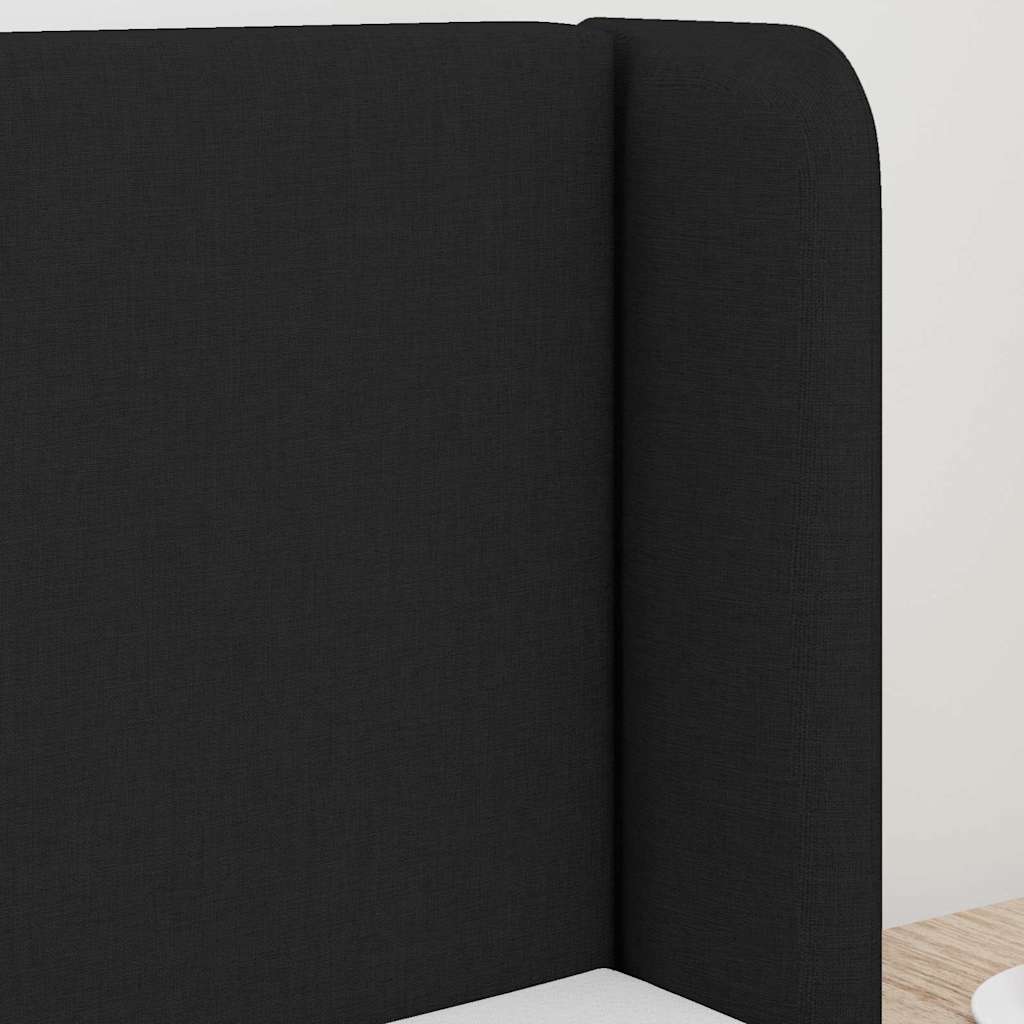 Headboard with Headboard Black 40.5 x 4 x 40.5 cm Fabric