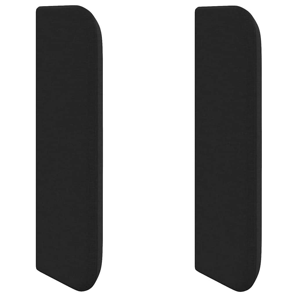 Headboard with Headboard Black 40.5 x 4 x 40.5 cm Fabric