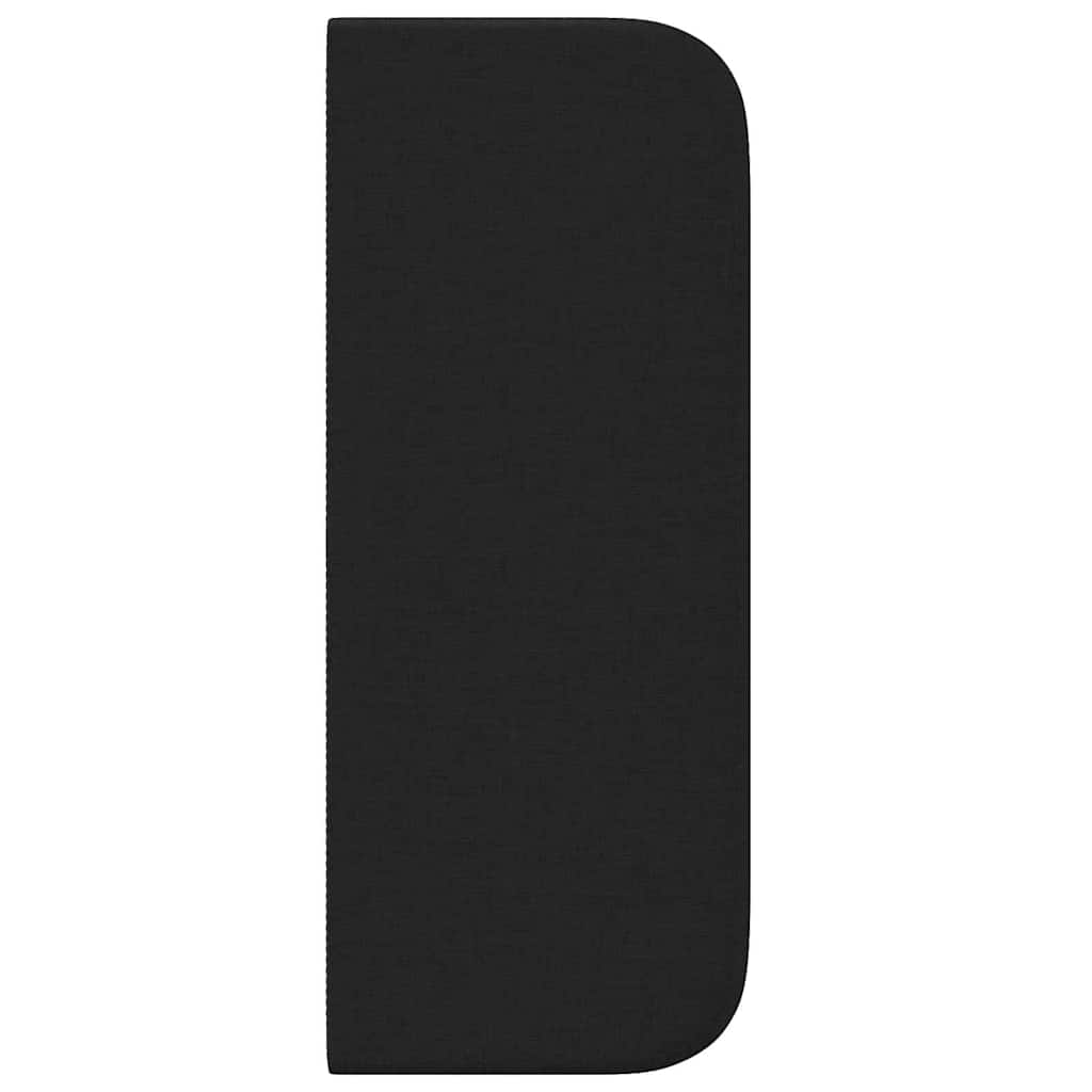 Headboard with Headboard Black 40.5 x 4 x 40.5 cm Fabric