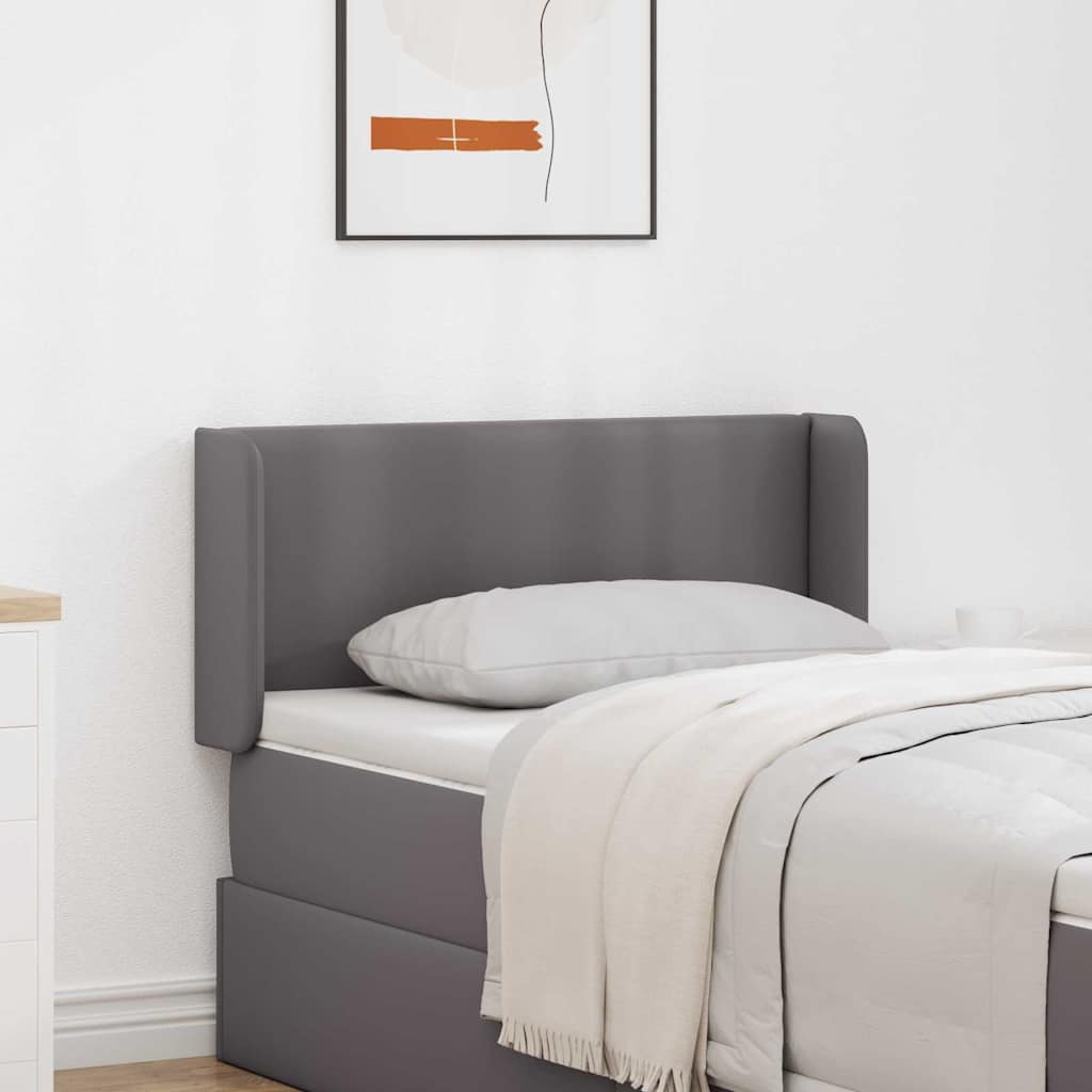 Headboard Ears 2 pcs Grey 40 x 16 x 5 cm Faux leather