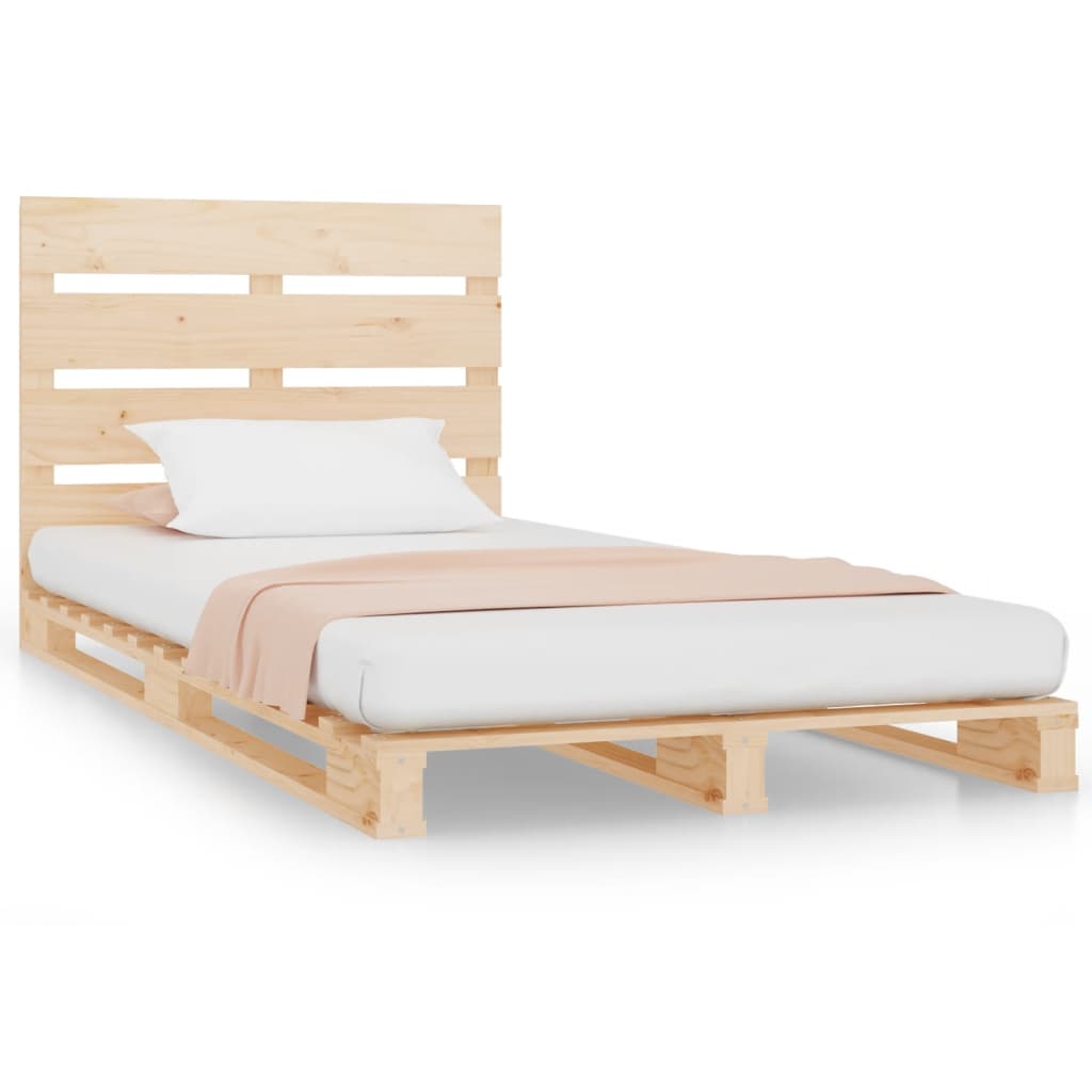 Bed Frame without Mattress 75x190 cm Small Single Solid Wood Pine