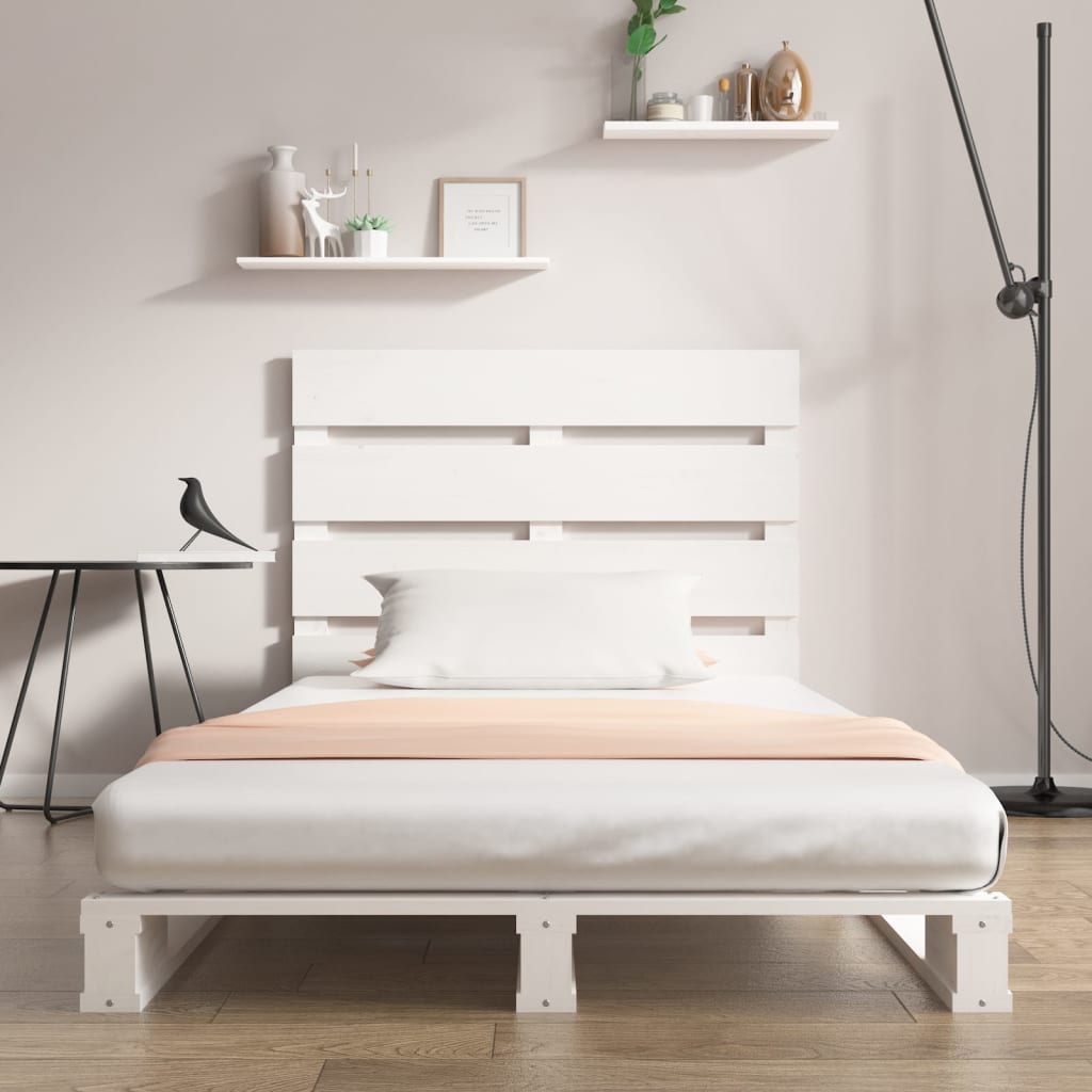 Bed Frame without Mattress White 75x190 cm Small Single Solid Wood Pine