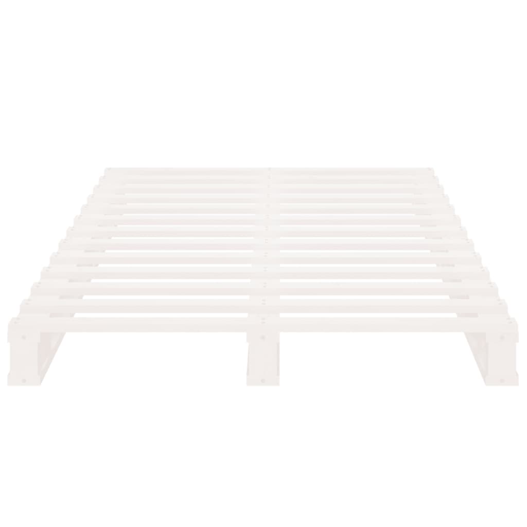 Bed Frame without Mattress White 75x190 cm Small Single Solid Wood Pine