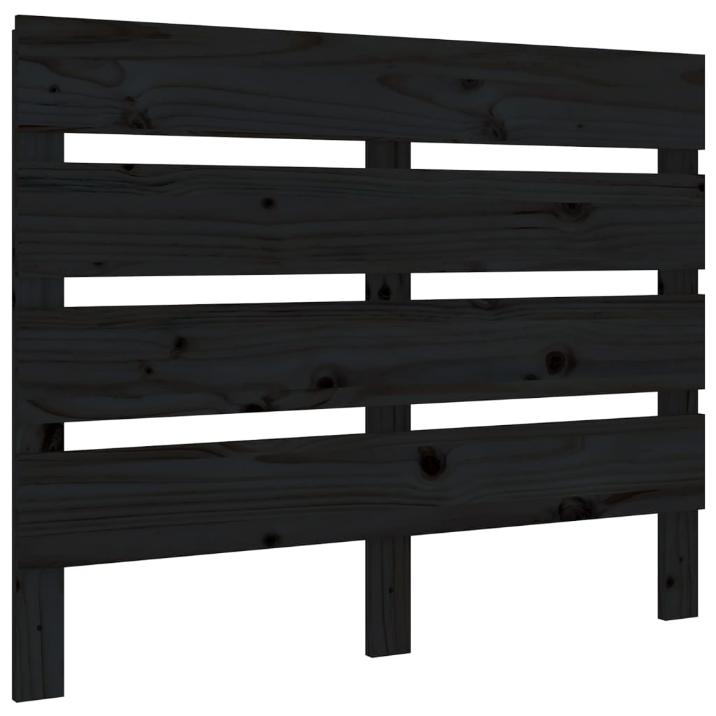 Bed Frame without Mattress Black 75x190 cm Small Single Solid Wood Pine