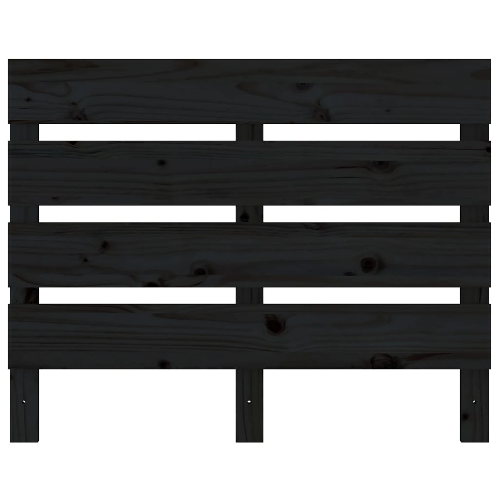 Bed Frame without Mattress Black 75x190 cm Small Single Solid Wood Pine