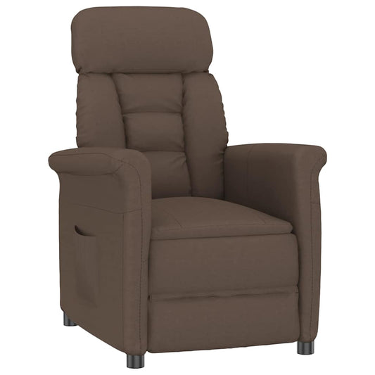 Recliner Chair Dark 70.5 X 96.5 X 95 Cm Fabric