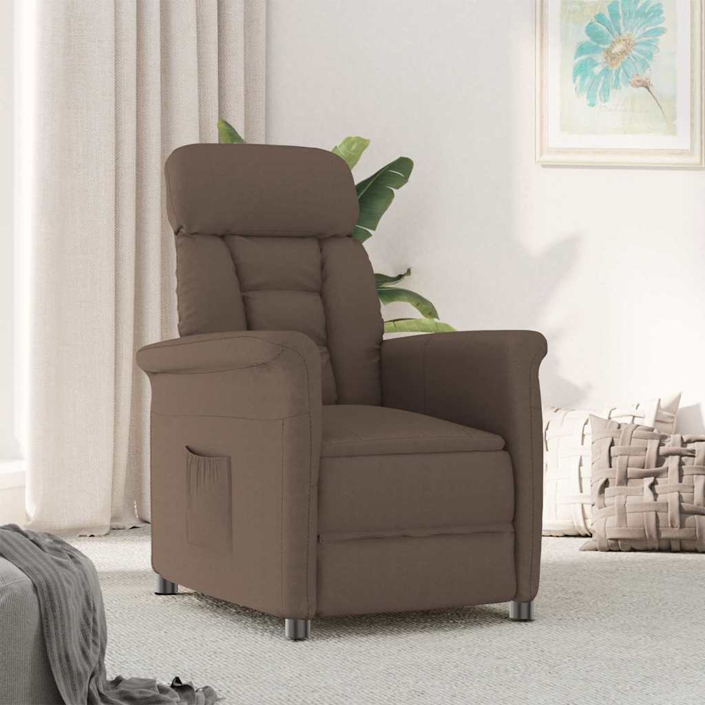 Recliner Chair Dark 70.5 X 96.5 X 95 Cm Fabric