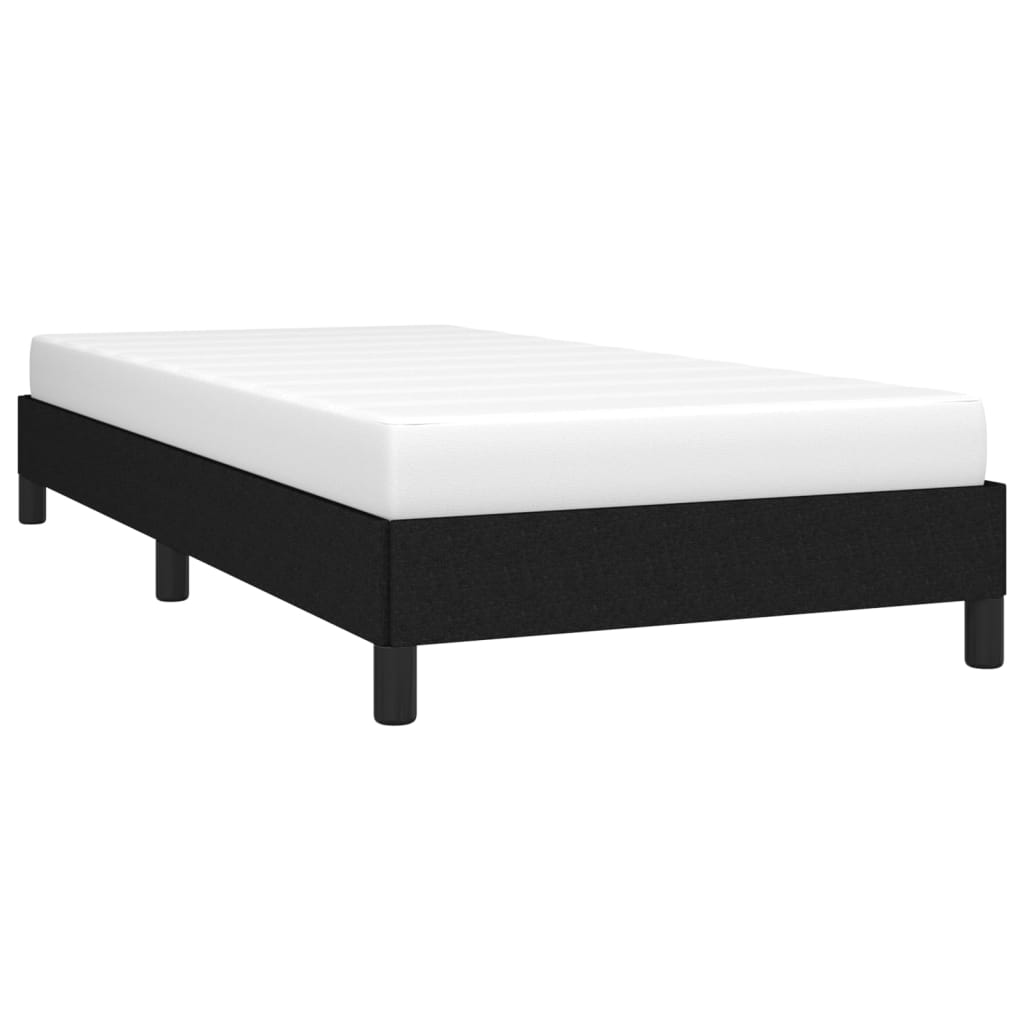 Bed Frame without Mattress Black 90x190 cm Single Single Fabric