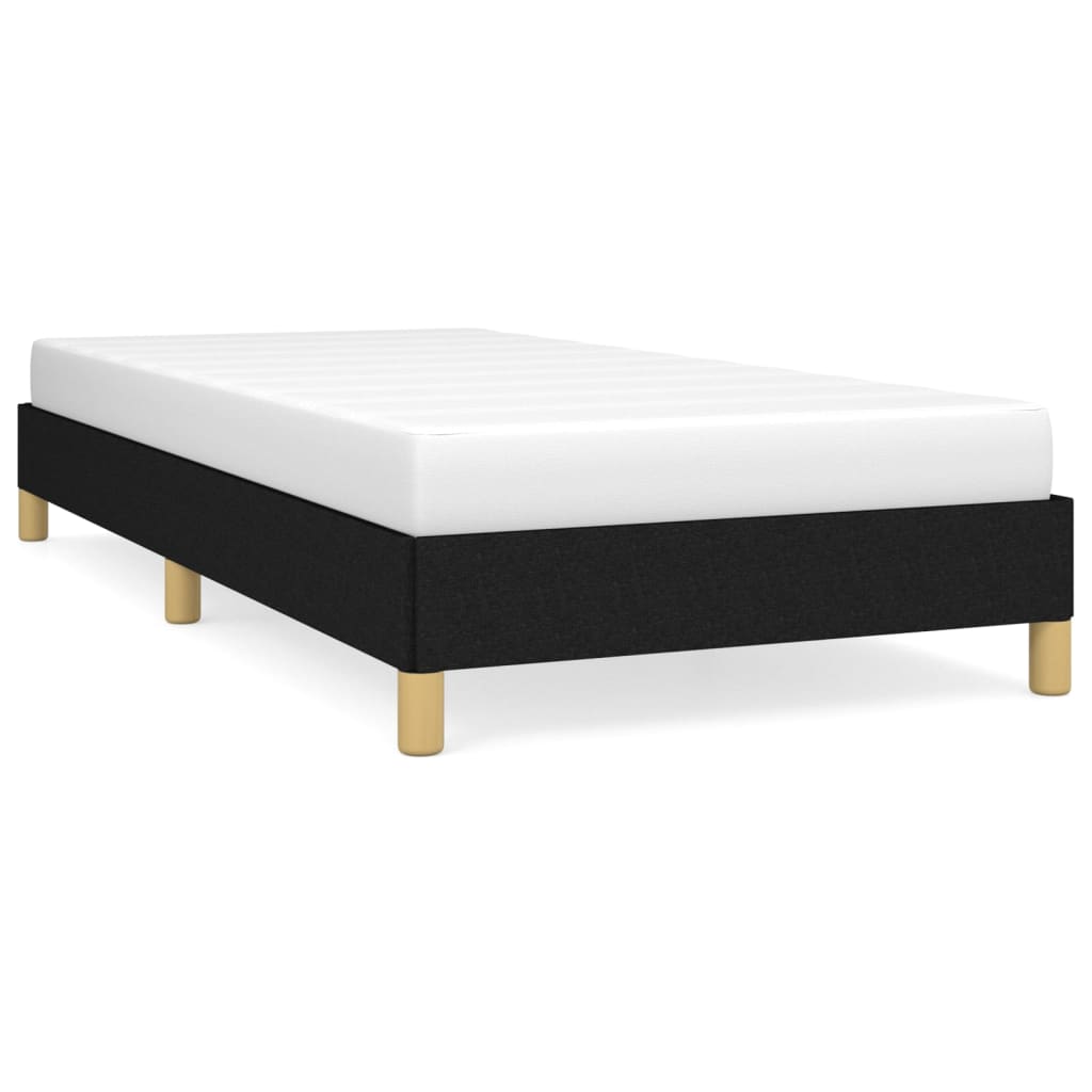 Bed Frame without Mattress Black 90x190 cm Single Single Fabric