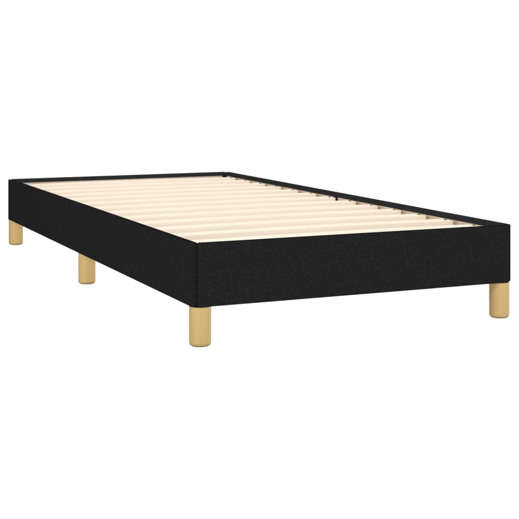 Bed Frame without Mattress Black 90x190 cm Single Single Fabric
