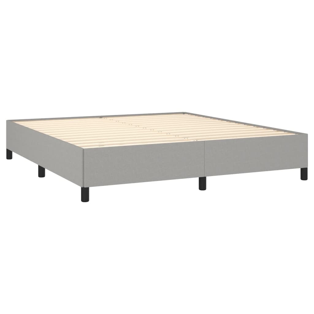 Bed Frame without Mattress Light Grey Super King Fabric