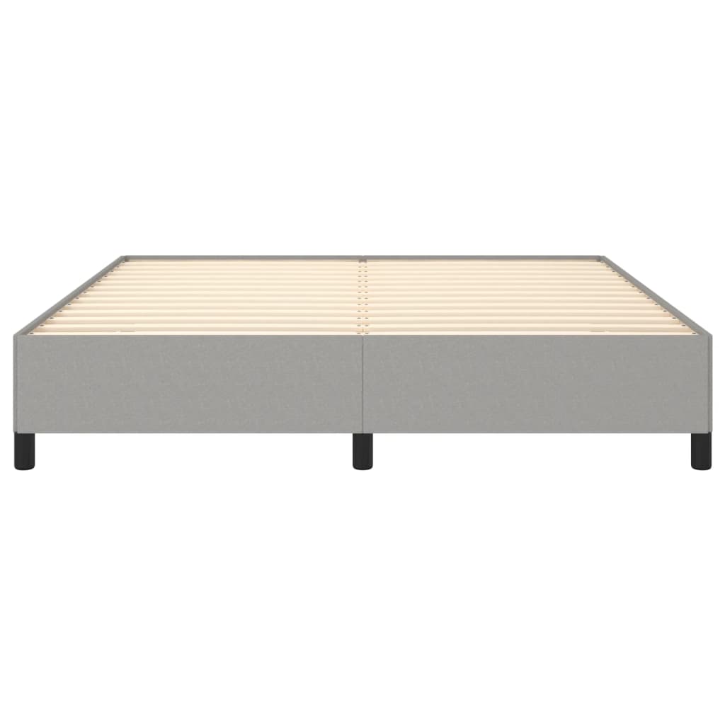 Bed Frame without Mattress Light Grey Super King Fabric