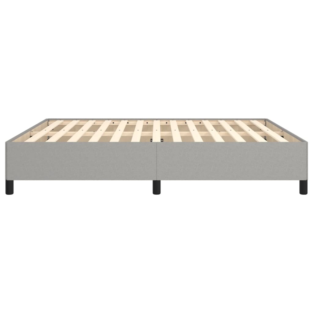 Bed Frame without Mattress Light Grey Super King Fabric
