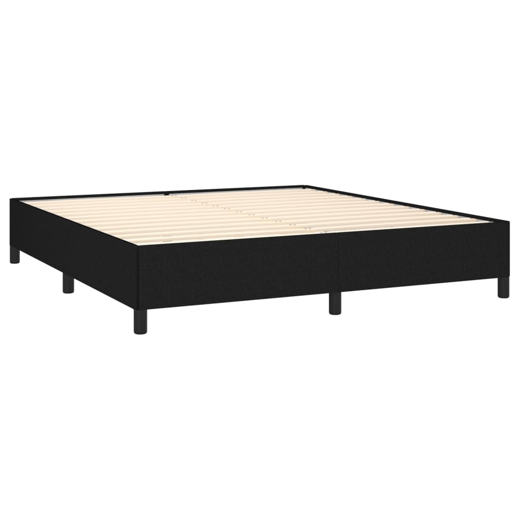 Bed Frame without Mattress Black 180x200 cm Super King Super King Fabric