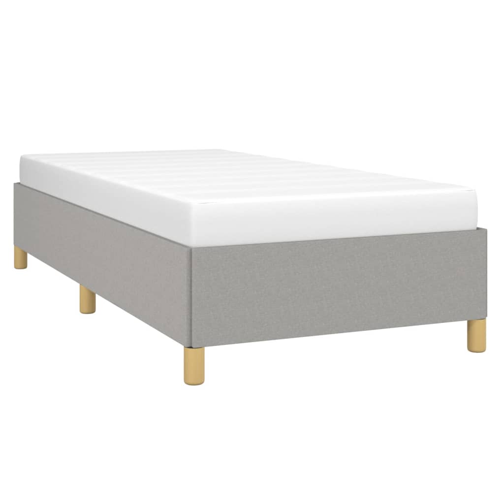 Bed Frame without Mattress Light Grey 90x190 cm Single Single Fabric