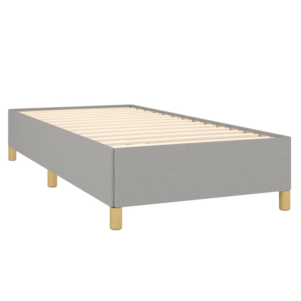 Bed Frame without Mattress Light Grey 90x190 cm Single Single Fabric
